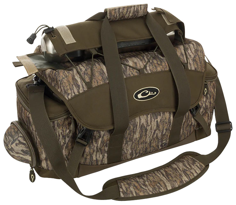 Drake Waterfowl DA2020006 Blind Bag  (Large), Mossy Oak Bottomland, Waterproof Nylon, 18 Pockets, Sunglass Pocket, Thermos Sleeve, Carry Handles/Adj. Strap