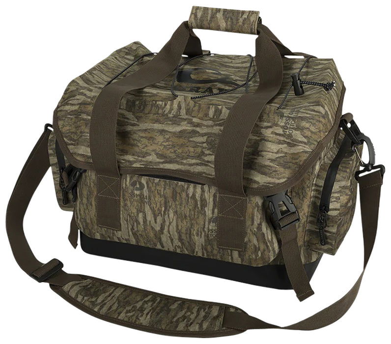 Drake Waterfowl DA43000063 HND Blind Bag  (Large), Mossy Oak Bottomland, Waterproof Polyester & Interior Storage Pockets, 3 Large Exterior Pockets, Carry Handles/Adj. Strap