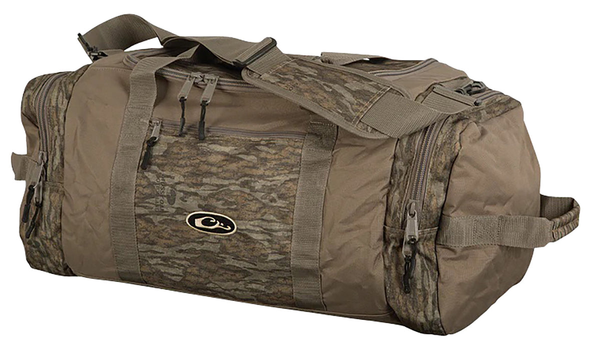 Drake Waterfowl DB36510062 Duffle Bag  (Medium) Mossy Oak Bottomland Polyester, 3 Exterior Pockets, Adj. Shoulder Strap