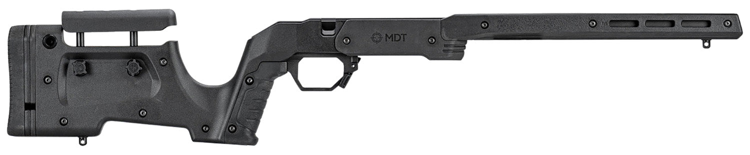 Mdt Sporting Goods Inc 105524BLK XRS Chassis Black Aluminum Core with Polymer Panels, Adj. Cheekrest, M-LOK Forend, Interchangeable Grips, Fits Tikka T1X