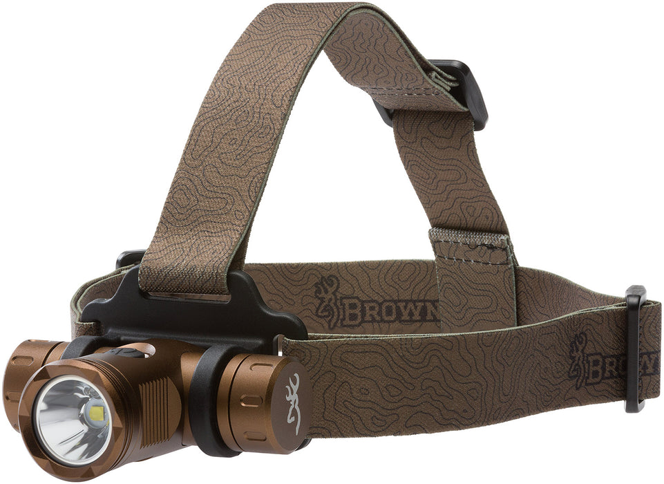 Browning 3713345 Blackout Elite Headlamp-USB Rechargeable  Burnt Bronze  4/860 Lumens White LED/Green