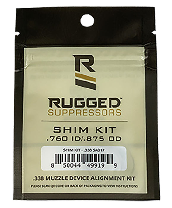 Rugged Suppressors SA017 Shim Kit  338 Cal (6.8mm) for 3/4"-24, M18x1, M18x1.5 tpi (3 Sizes)