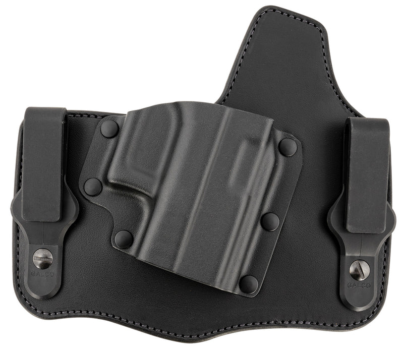 Galco KT800RB KingTuk Deluxe IWB Black Kydex/Leather Fits Glock 43, UniClip, Right Hand