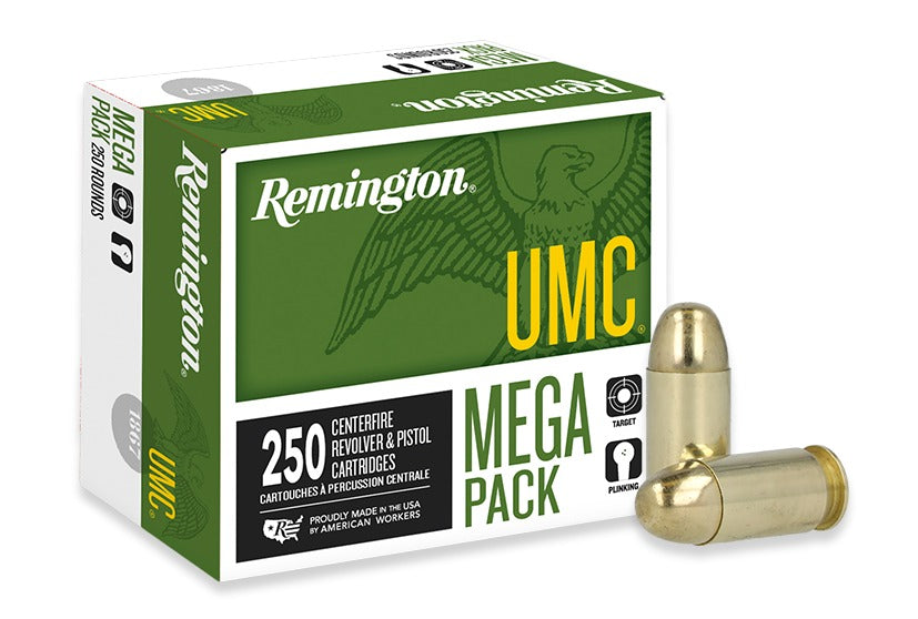 Remington Ammunition 23779 UMC Mega Pack 40S&W 180gr Full Metal Jacket 250 Per Box/4 Case