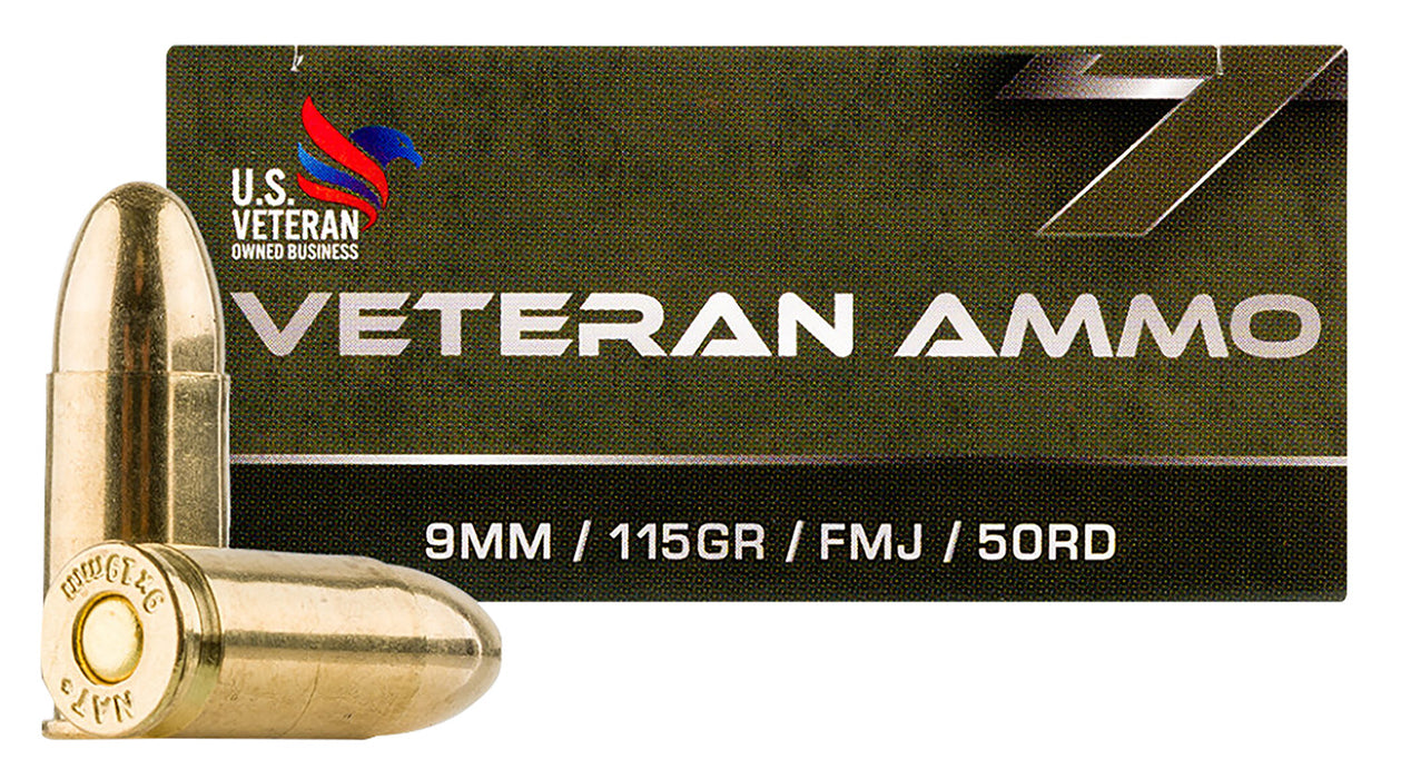 Hyperion Munitions HMBX913 Veteran Ammo  9mm Luger 115 gr Full Metal Jacket 50 Per Box/ 20 Cs