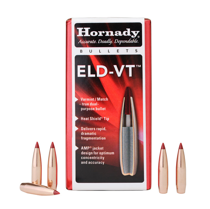 Hornady 24372 ELD-V  6mm .243 80 gr 100 Per Box/ 25 Case