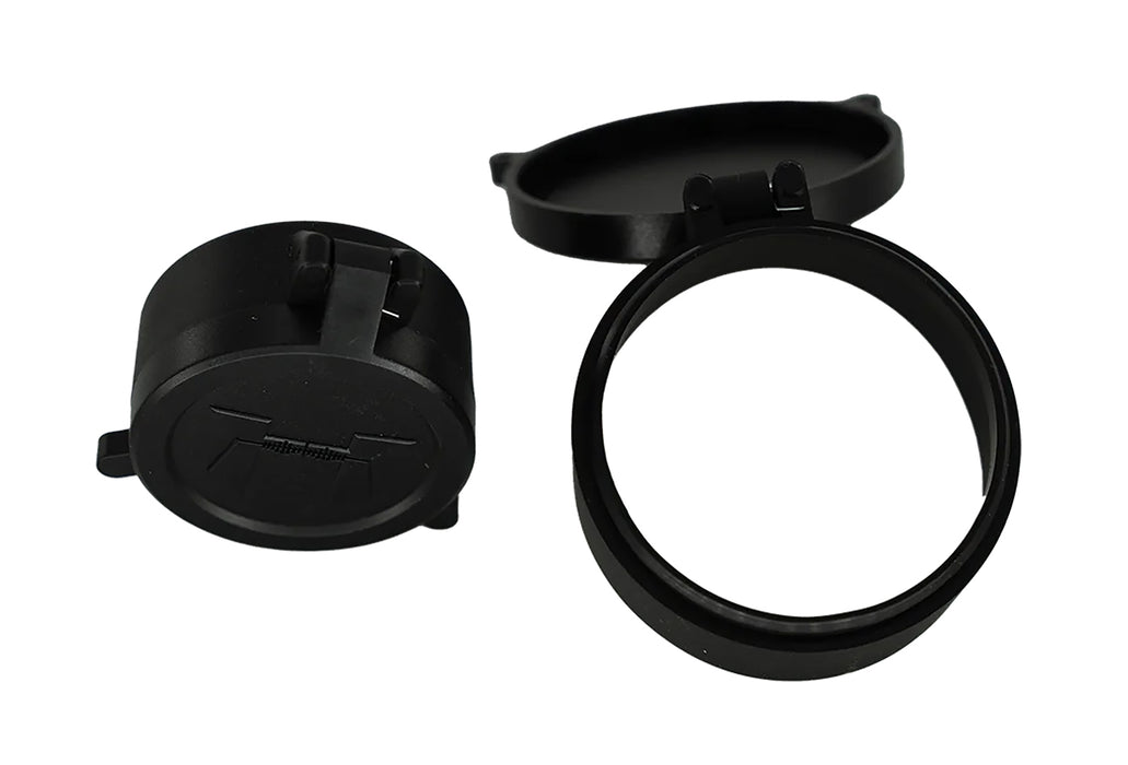 Huskemaw Optics 20SFC520T Tactical Flip-Up Lens Caps Black Rubber, 50mm Objective, Compatible w/ Tactical Hunter 5-20x50mm