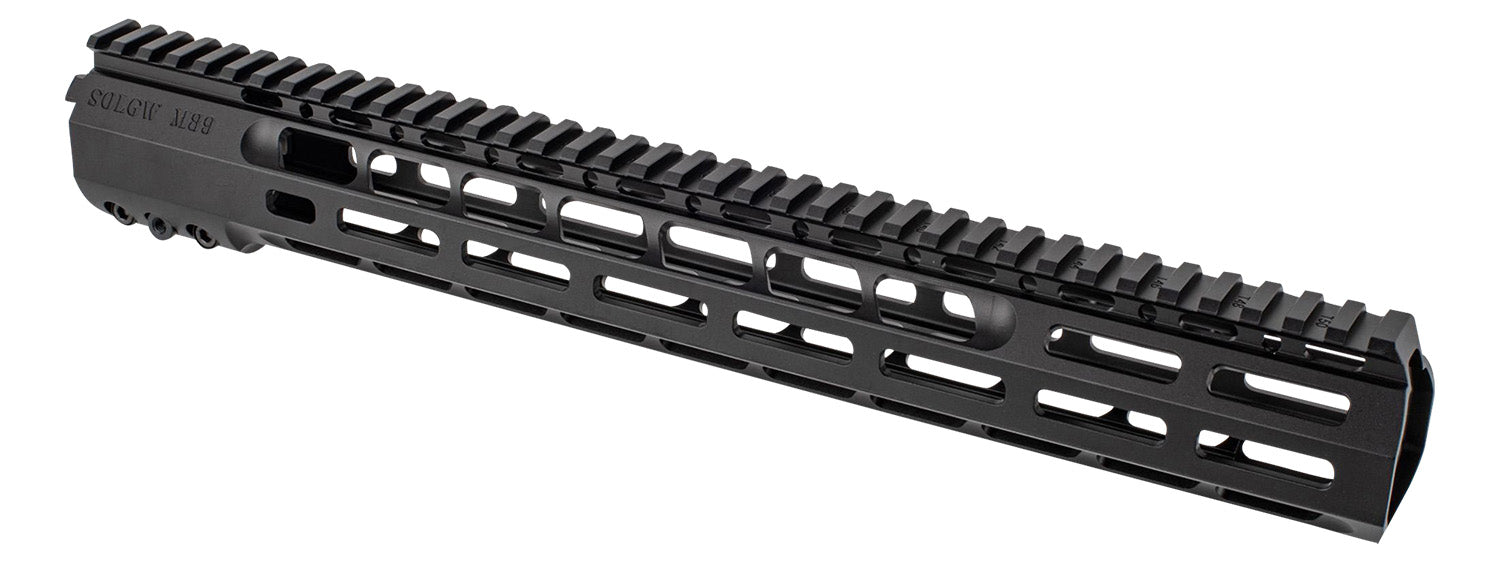 Sons Of Liberty Gun Works M8915 M89 Drive Lock Rail 15" M-LOK, Black Anodized, Full Length Picatinny Top, Barrel Nut, Fits AR-15