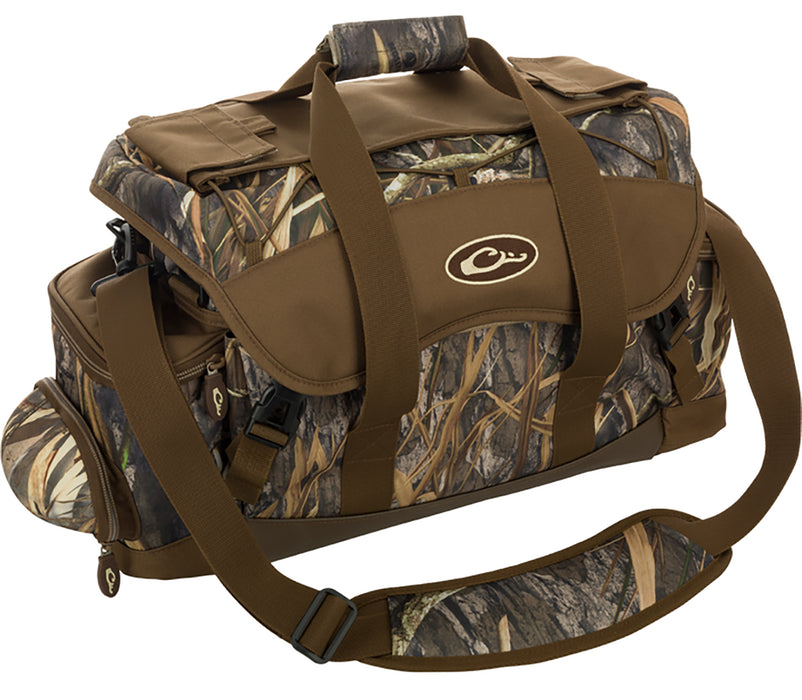 Drake Waterfowl DA2020022 Blind Bag Refuge Mossy Oak Bottomland HD-2 Heavy Duty Nylon Duffle Bag Zipper Closure