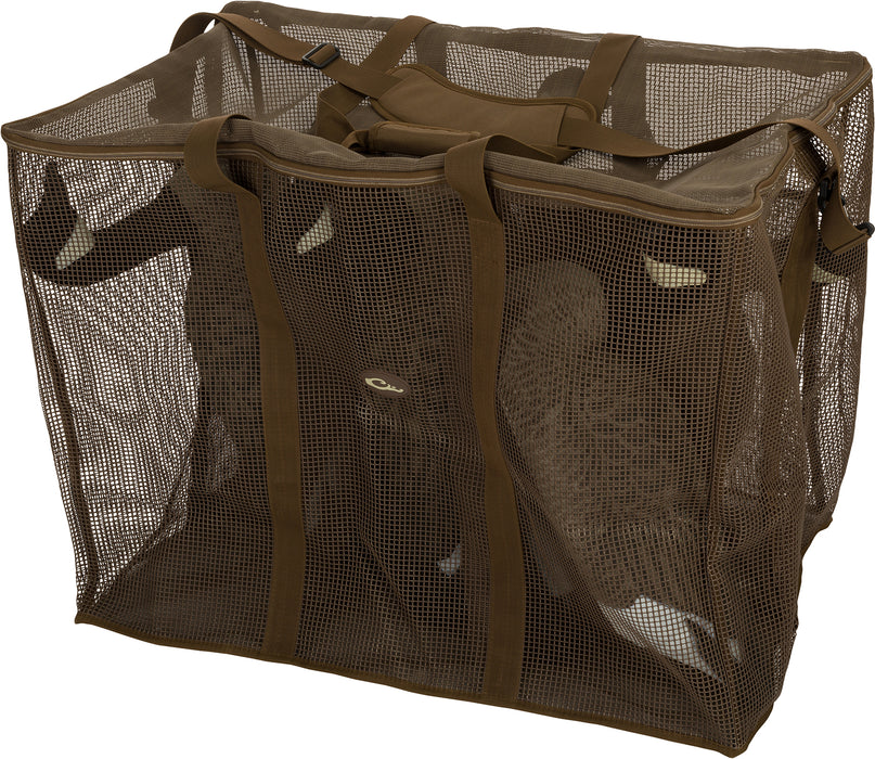 Drake Waterfowl DA370006G Decoy Bag Floater 6 Slot Goose Brown Vinyl-Coated Mesh