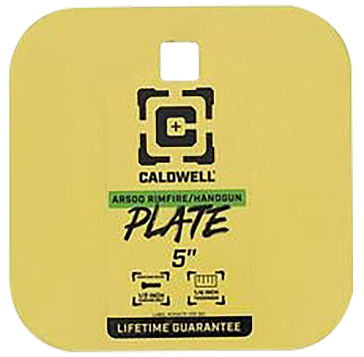 Caldwell 4002311   5" Rimfire/Handgun Yellow AR500 Steel Gong 1/4" Thick