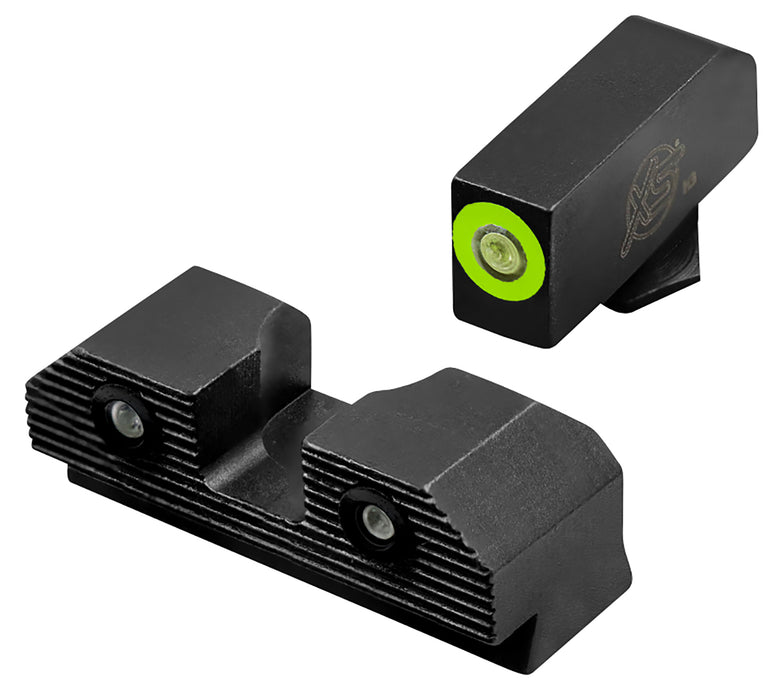 XS Sights GLR203P6G R3D 2.0 Night Sights fits Glock  Black | Green Tritium Green Outline Front Sight Green Tritium  Rear Sight