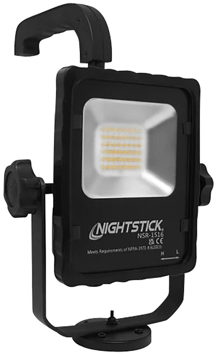 Nightstick NSR1516 Rechargeable LED Scene Light with Magnetic Base  Black