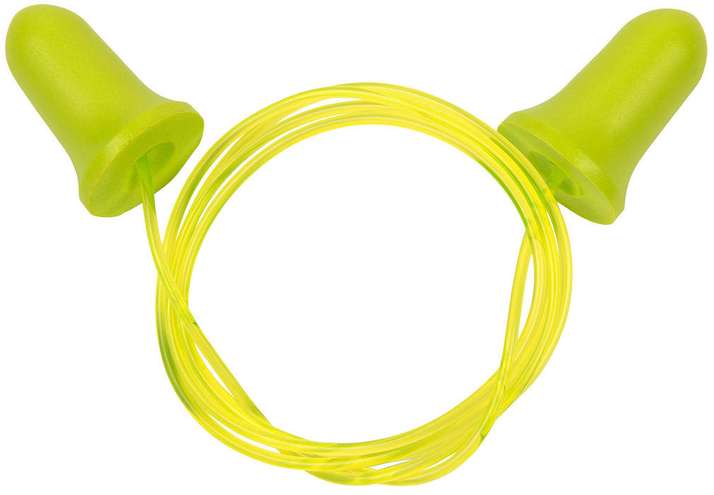 Allen 4119 Tethered Tapered Foam Ear Plugs 32 dB Yellow/Lime Green 5 Pair