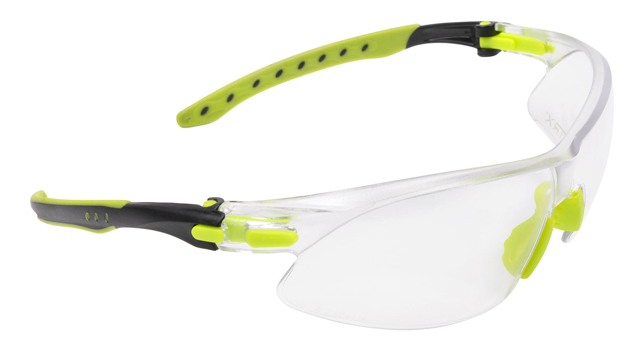 Allen 4140 ULTRX Keen Safety Glasses Youth, Clear Lens, Lime Green Frame