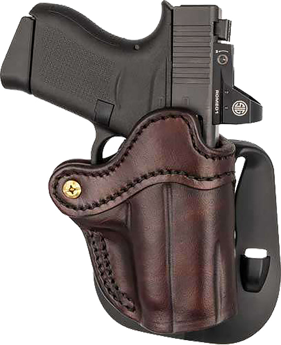 1791 Gunleather ORPDHCSBRR Optics Ready Paddle Holster C OWB Signature Brown Leather Fits 2.50-3" Barrel Right Hand