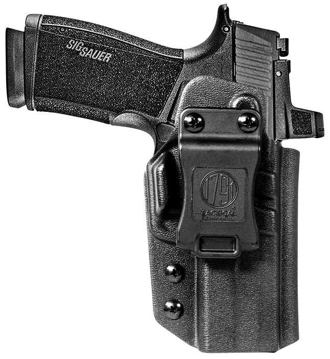 1791 Gunleather TACIWBP365XMBLKR Tactical  IWB Black Kydex Compatible w/ P365-X MACRO Belt Clip Right Hand