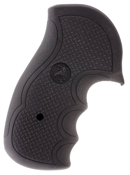 Pachmayr 02484 Diamond Pro Grip Diamond Checkering Black Rubber with Finger Grooves for Ruger GP100