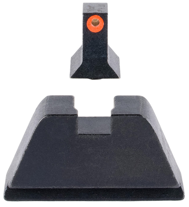 Trijicon GL201C601138 Suppressor/Optic Height Sights-Glock Standard Frame  Black Green Tritium Orange Outline Front Sight Black Rear Sight