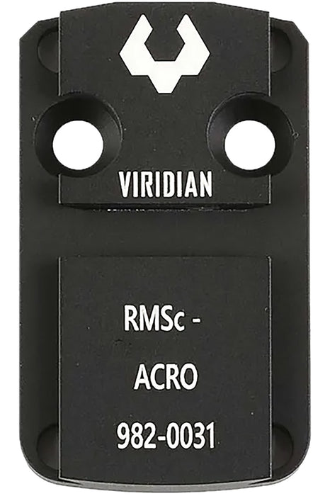 Viridian 9820031 RFX 44 Shield RMSc Mounting Adapter  Black Anodized