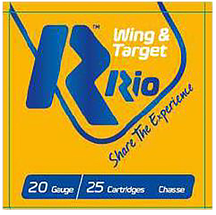 Rio Ammunition WT2078 Wing & Target  20 Gauge 2.75" 7/8 oz 7.5 Shot 25 Per Box/ 10 Case