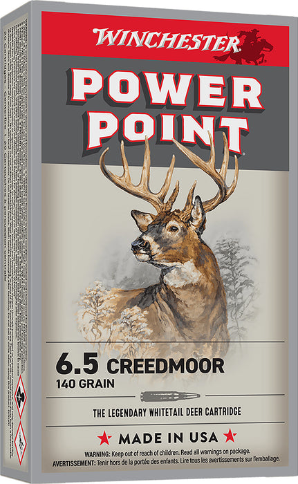 Winchester Ammo X652 Power-Point  6.5 Creedmoor 140 gr 20 Per Box/ 10 Case