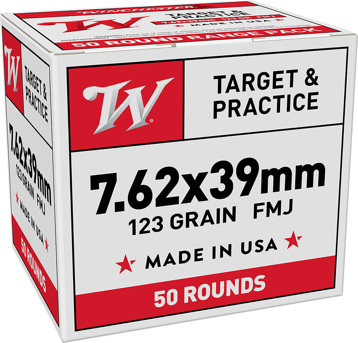 Winchester Ammo W7623950   7.62x39mm 123 gr Full Metal Jacket 50 Per Box/ 10 Case