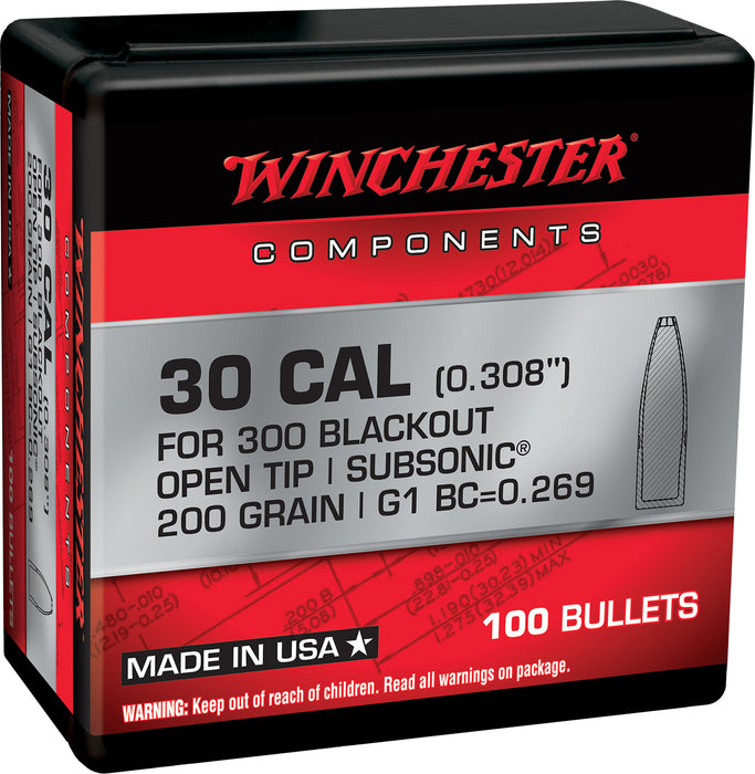 Winchester Ammo WB300B200X   300 Blackout 200 gr Open Tip 100 Per Box/ 10 Case