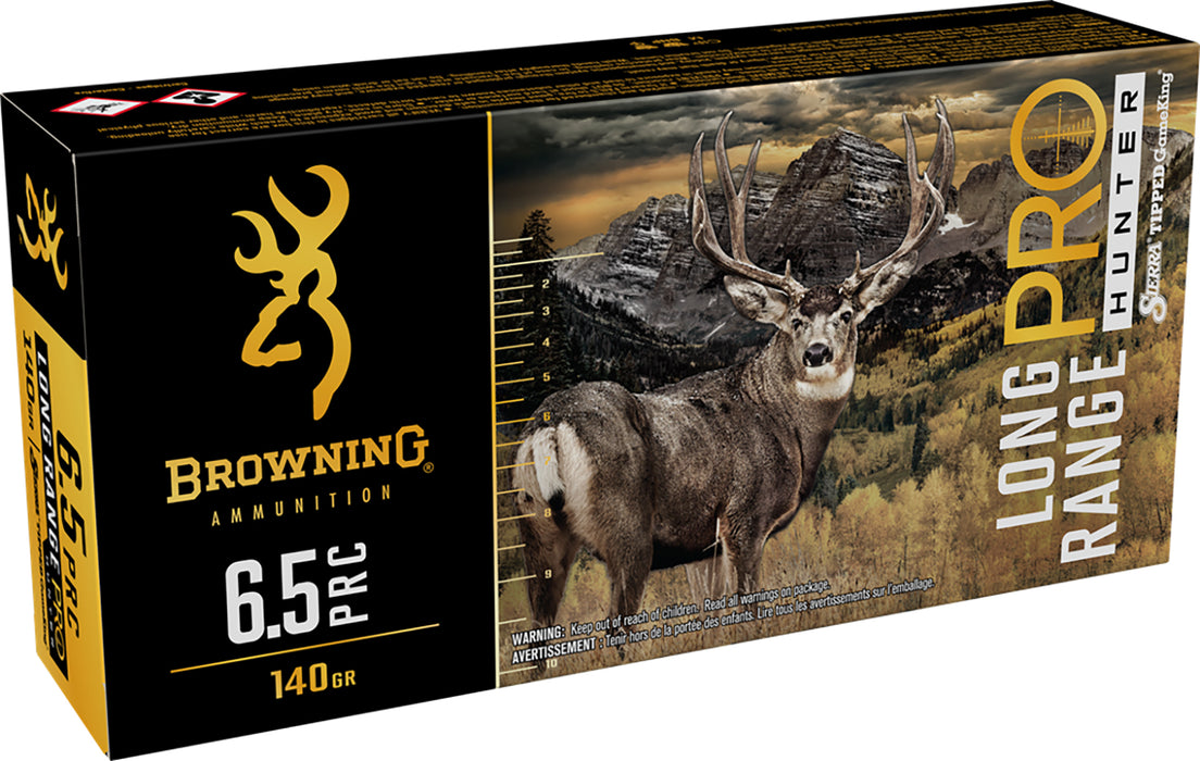 Browning Ammo B192565002 Long Range Pro  6.5 PRC 130 gr 20 Per Box/ 10 Case