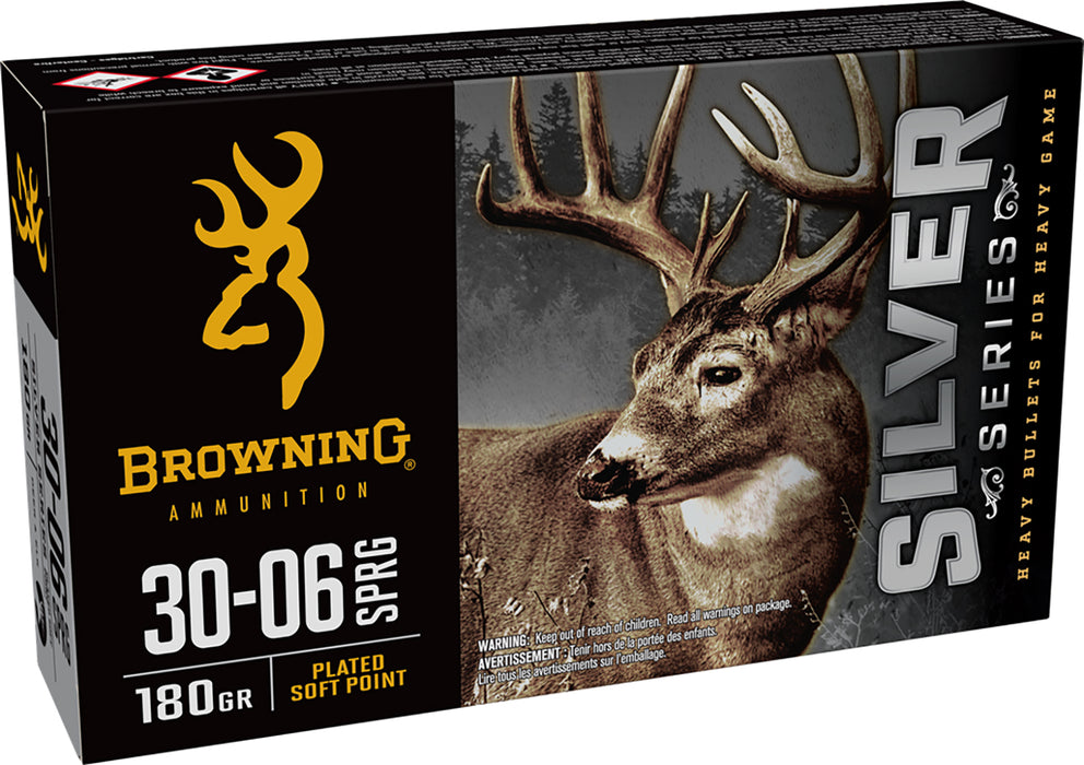 Browning Ammo B192630061  Silver 30-06 Springfield 180 gr 20 Per Box/ 10 Case