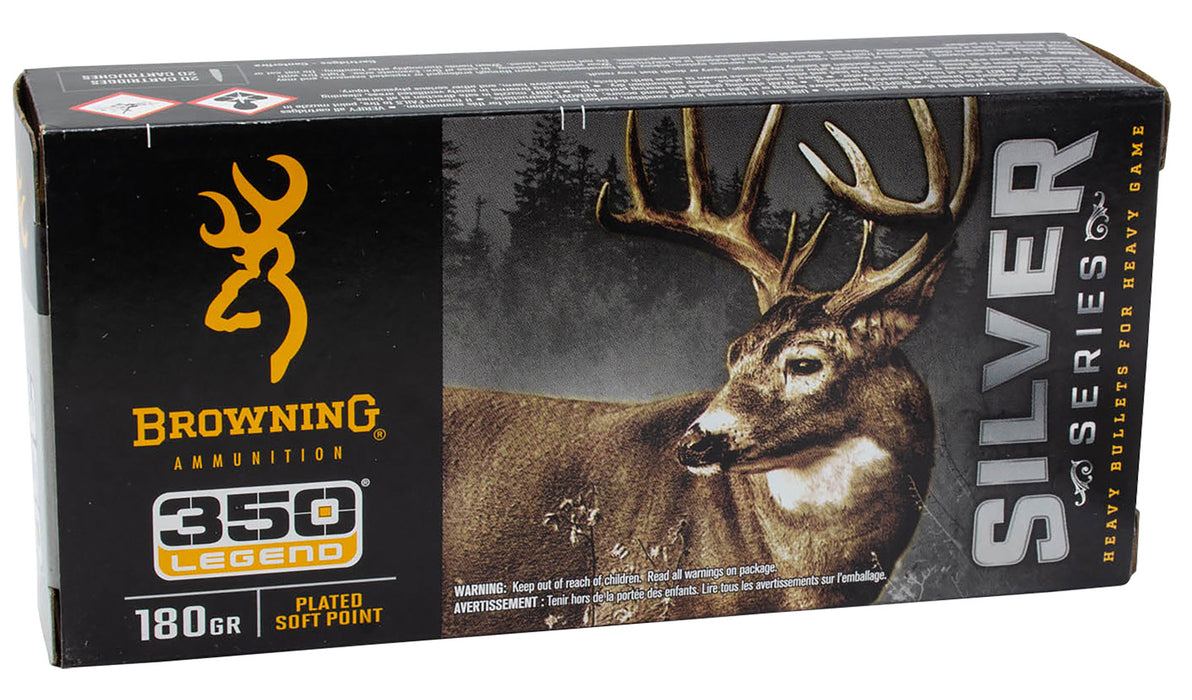 Browning Ammo B192603501  Silver 350 Legend 180 gr 20 Per Box/ 10 Case