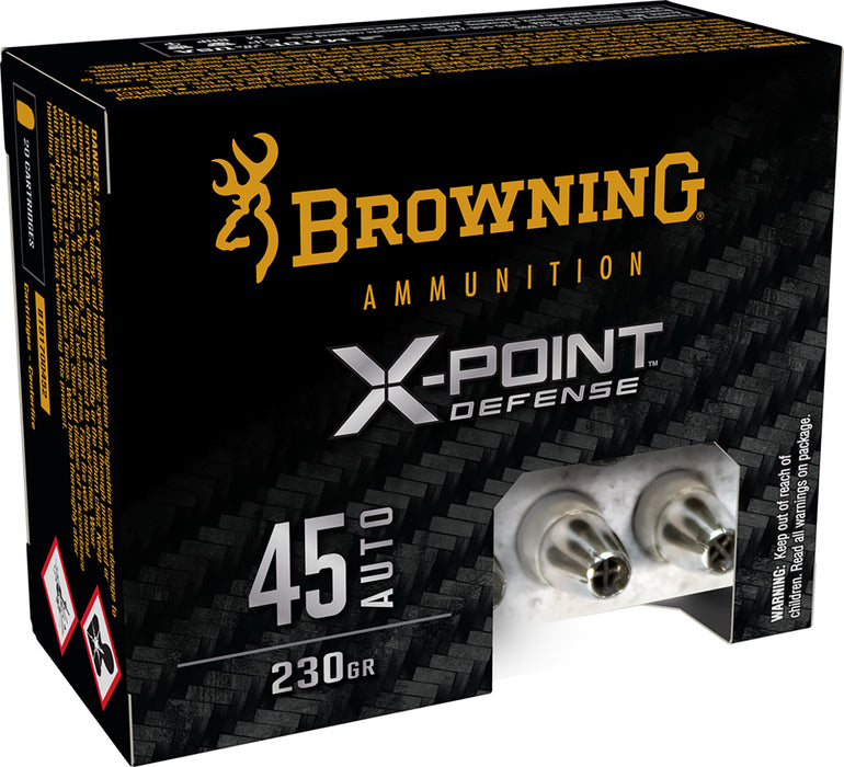 Browning Ammo B191700452 X-Point  45 ACP 230 gr 20 Per Box/ 10 Case