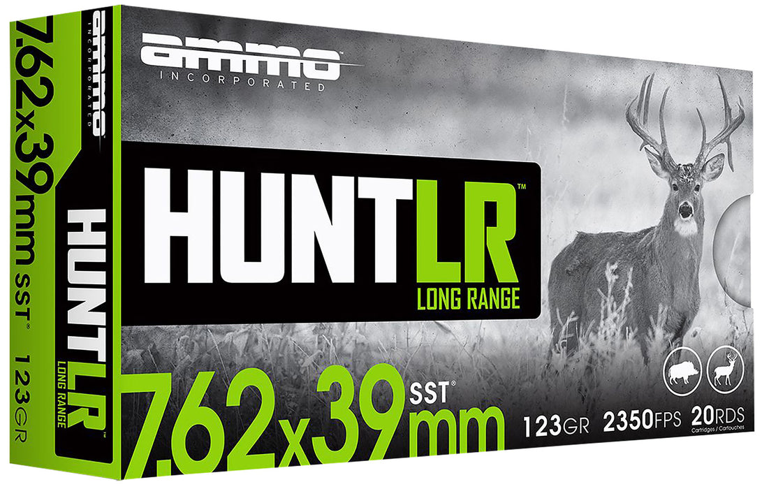 Ammo Inc 76239123SSTA20 Hunt Long Range 7.62x39mm 123 gr Super Shock Tip 20 Per Box/ 10 Case