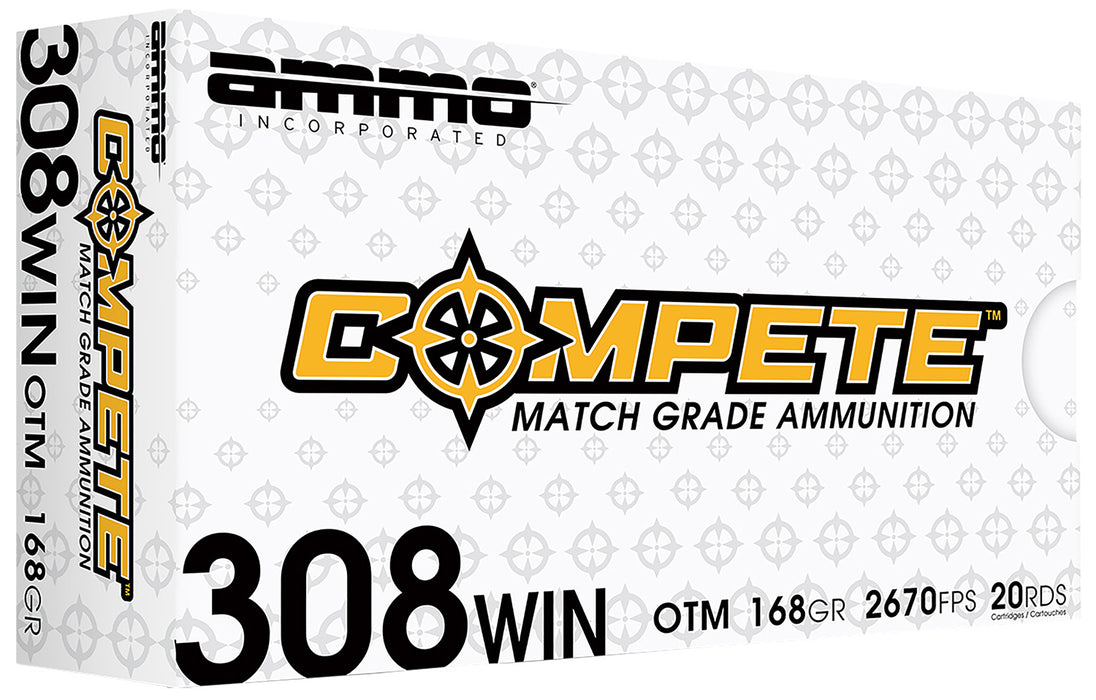 Ammo Inc 308168BTHPA20 Match  308 Win 168 gr Boat Tail Hollow Point 20 Per Box/ 10 Case
