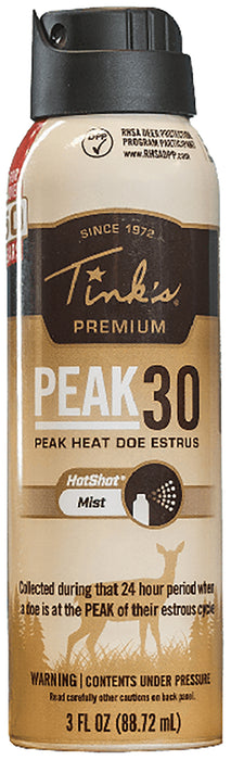 Tinks W5343 Peak30 Hot Shot Deer Doe In Estrus Scent 3 oz Mist