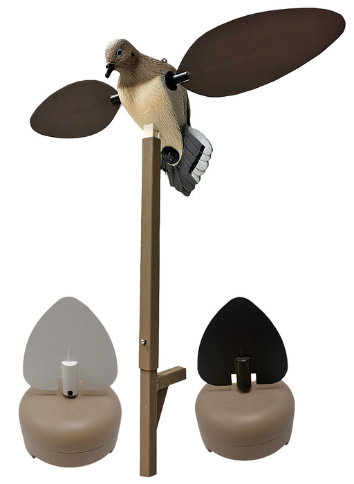 Mojo Outdoors HW2548 Voodoo/2 Flock A Flickers  Sports South Exclusive Brown/White Decoy Combo With 2 Flickers