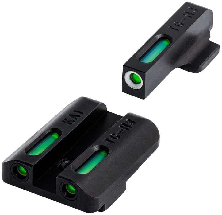 TruGlo TGTG13KA1A TFX  Black | Green Tritium & Fiber Optic White Outline Front Sight Green Tritium & Fiber Optic Rear Sight Kahr Arms