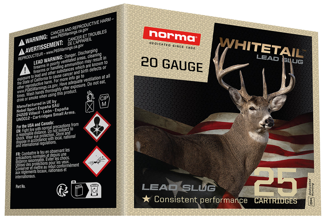 NORMA 1198043420 20G 2.75 SLUG WHITETAIL 25/10