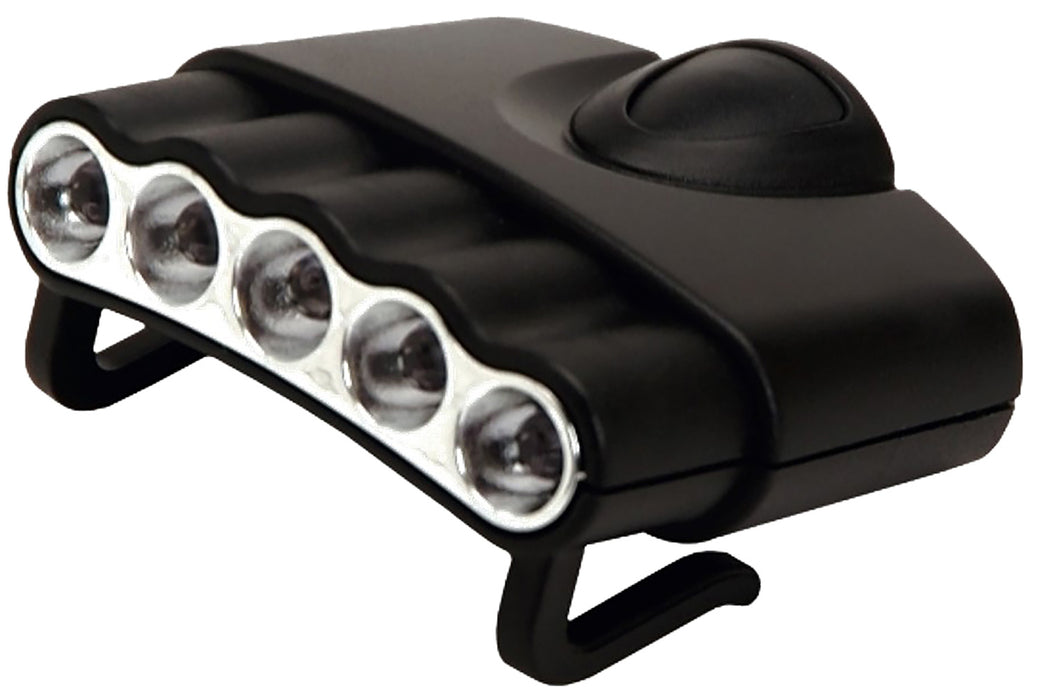 Cyclops CYC-HCPACK-W Orion 5-LED Hat Clip Light  Black 27 Lumens White LED