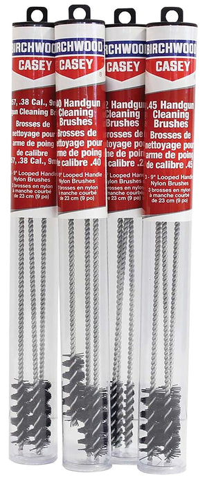 Birchwood Casey 41209 Cleaning Brushes Handgun Looped 22 Cal 9" Nylon 3 Pack