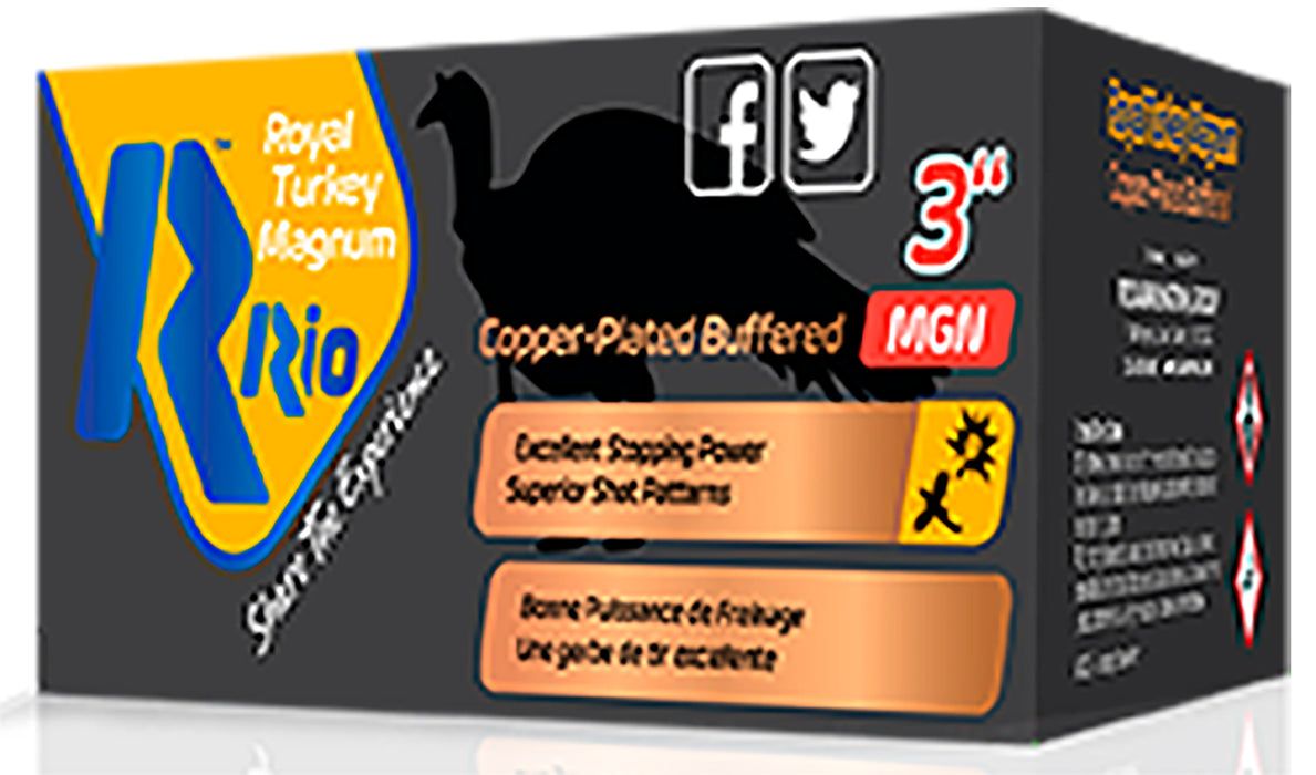 Rio Ammunition RTBCM505 Royal Turkey  12 Gauge 3", 1 3/4 oz 5 Shot, 10 Rounds Per Box, 25 Boxes Per Case