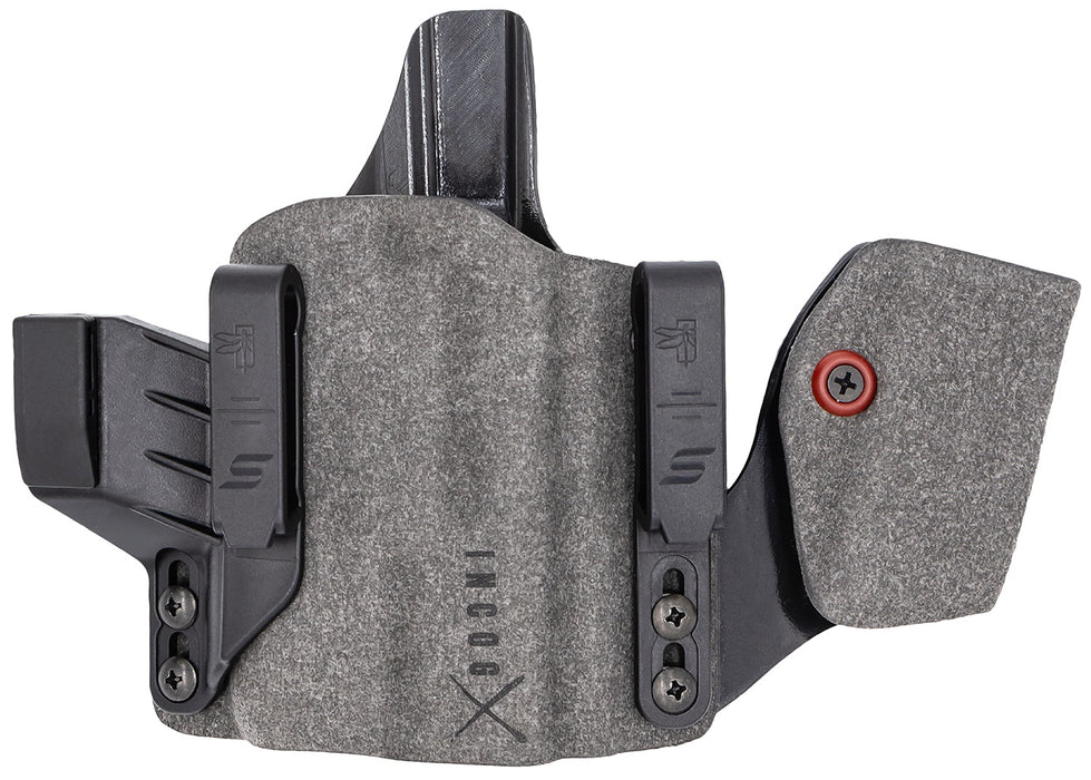 Safariland INCOG0835A0CX261MC IncogX  w/Mag Caddy IWB Black/Gray Boltaron Belt Clip Fits Glock 17/19 Right Hand