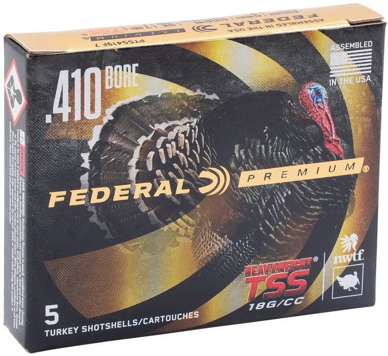 Federal PTSS419F8 Premium Turkey Heavyweight TSS 410 Gauge 3" 13/16 oz 8 Shot 5 Per Box/ 10 Case