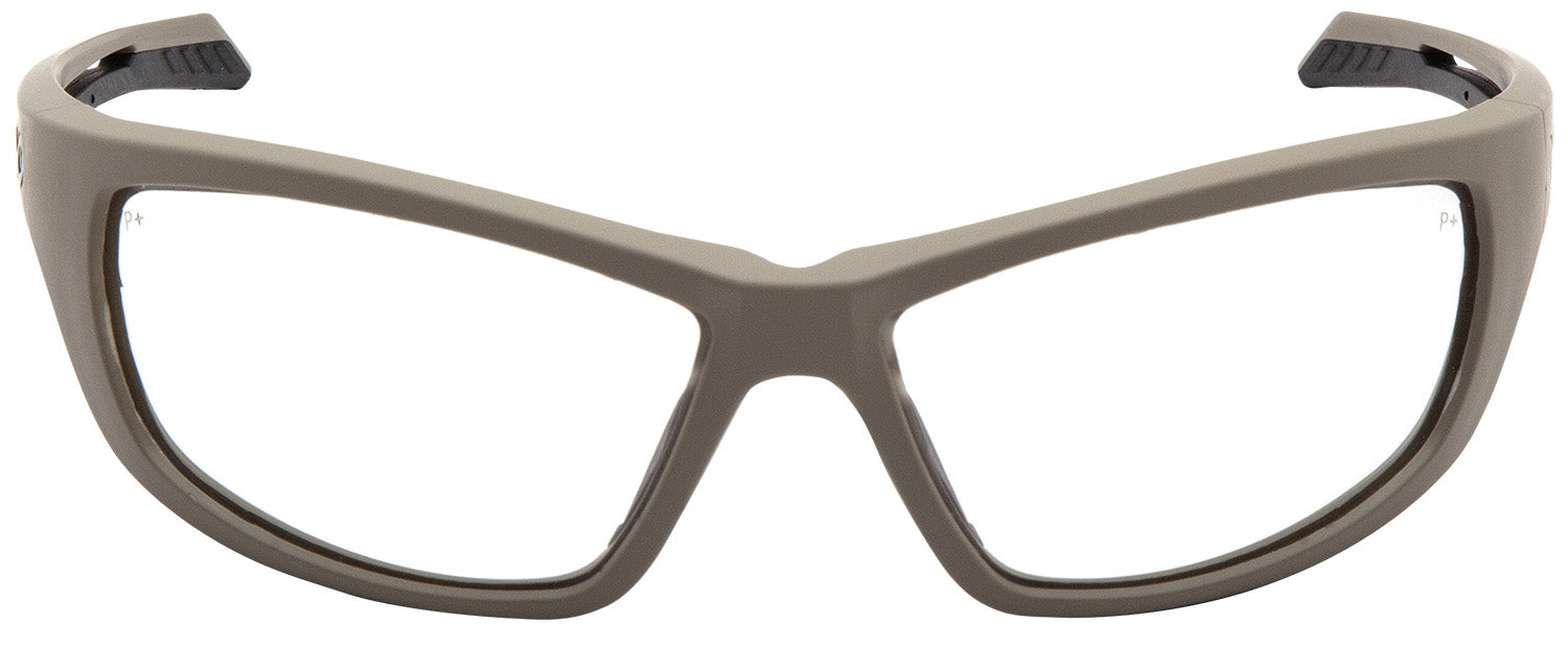 Pyramex VGST1310T Howitzer Glasses Clear Lens Anti-Fog Tan Frame