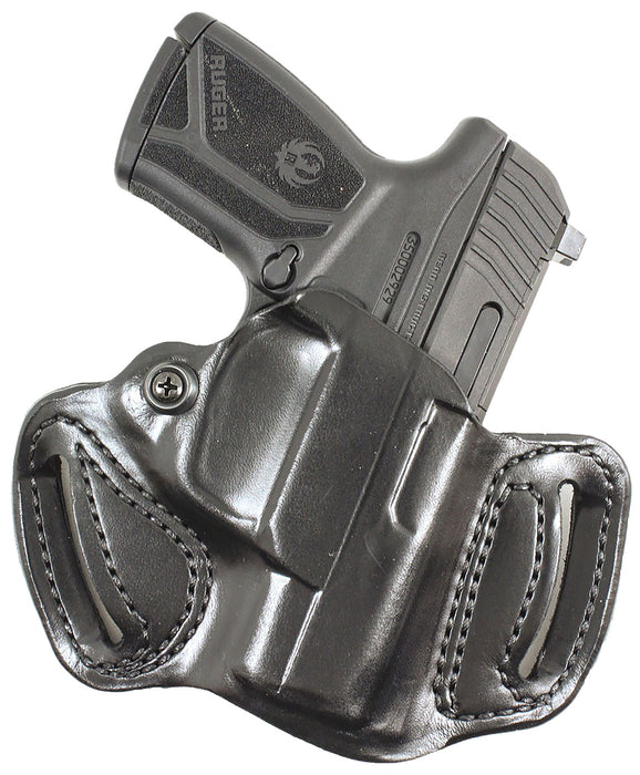 DeSantis Gunhide 086BA1ZZ0 Mini Slide  Black Leather Fits Rost Martin RMIC Belt Loop Mount Right Hand