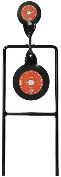 Champion Targets 40875 Gong Spinner Target 3" Top Target/4.7" Bottom Target Black/Orange Steel Bullseye Standing