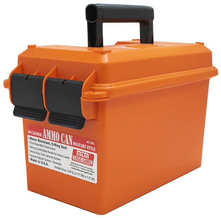 MTM Case-Gard AC50C35 Ammo Can  50 Cal Orange Polypropylene