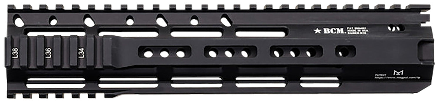 BCM RAIDERM10556BL RAIDER-M13 Rail  Black Anodized 10.00" M-LOK Free-Floating Style Made of Aluminum for AR-Platform