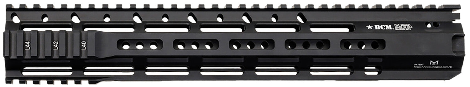 BCM RAIDERM13556BLK RAIDER-M13 Rail  Black Anodized 13.00" M-LOK Free-Floating Style Made of Aluminum for AR-Platform