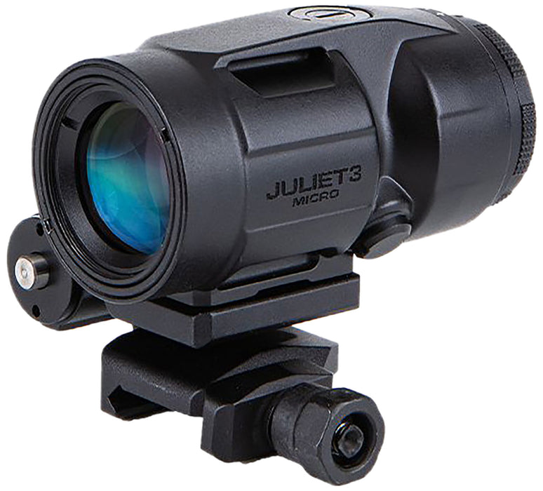 Sig Sauer Electro-Optics SOJ3M011 Juliet3-Micro Magnifier Flat Dark Earth 3x 22mm Modern Sporting Rifle/ AR Features 90 Degree push-button flip-to-side magnifier mount